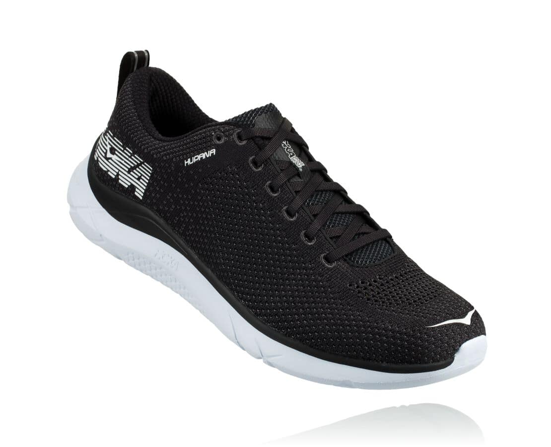 Hoka One One Hupana 2 Damen Straßenlaufschuhe Schwarz / Weiß | (DE-1268VZKAT)